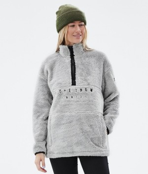 Women Dope Pile W 2022 Fleece Light Grey | QMVOIRT-95