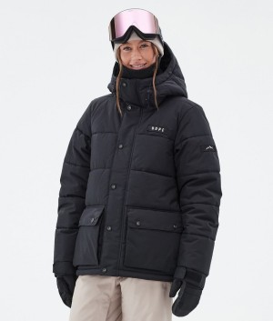 Women Dope Puffer W Full Zip Ski Jackets Black | GMICSJU-46