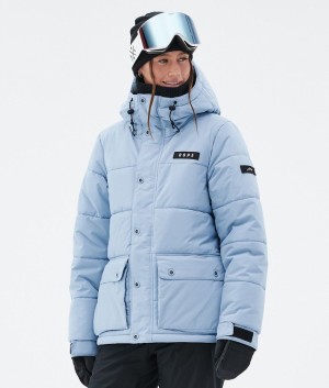 Women Dope Puffer W Full Zip Snowboard Jackets Light Blue | RFMHOEW-83