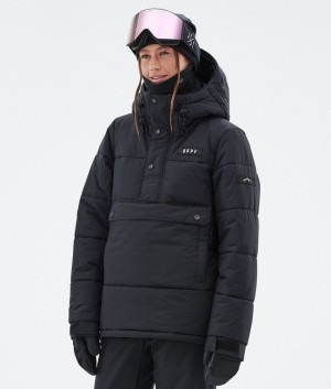 Women Dope Puffer W Ski Jackets Black | PTKYBAS-93