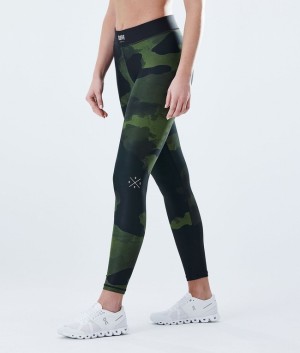 Women Dope Razor Leggings Green / Camo | LIUWEVQ-73