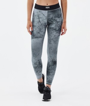 Women Dope Razor Leggings Grey | UTEJNZW-34