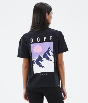 Women Dope Standard W 2022 T-shirts Black | VAZIKJE-59