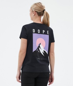 Women Dope Standard W T-shirts Black | DHJSNRX-84