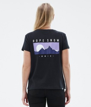 Women Dope Standard W T-shirts Black | EVPWLAY-30