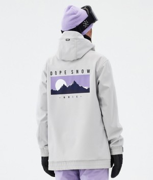 Women Dope Yeti W Snowboard Jackets Light Grey | ANWECPS-31