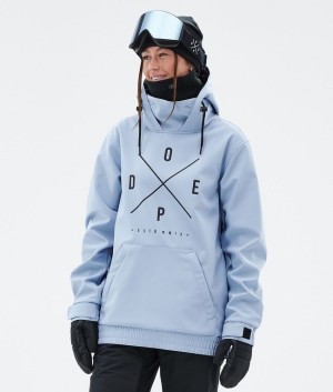 Women Dope Yeti W Snowboard Jackets Light Blue | SEGPRFK-35