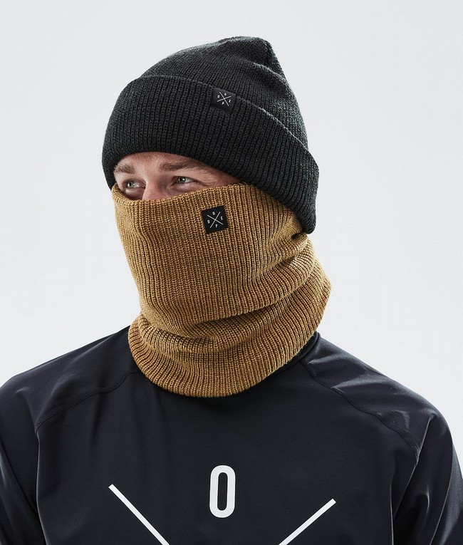 Men Dope 2X-UP Knitted 2022 Ski Masks Gold | VMDZJCS-62