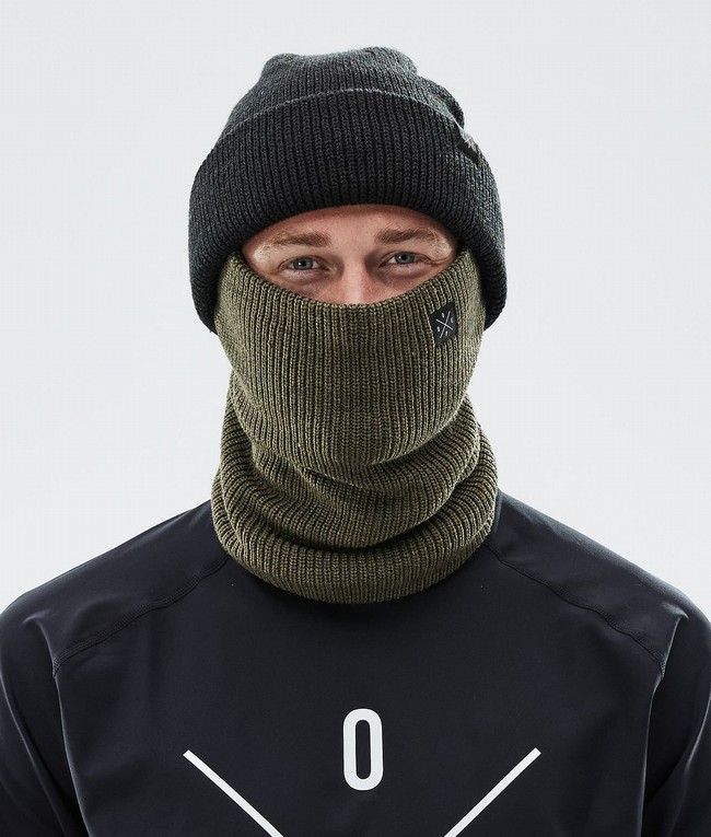 Men Dope 2X-UP Knitted 2022 Ski Masks Olive / Green | YWFOHDP-45