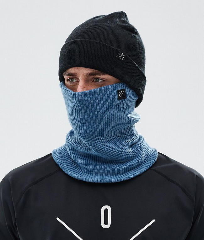 Men Dope 2X-Up Knitted Ski Masks Blue / Grey | JTNFZGS-53