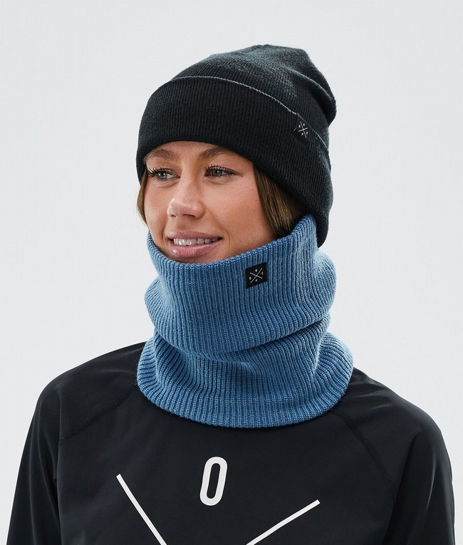 Men Dope 2X-Up Knitted Ski Masks Blue / Grey | JTNFZGS-53