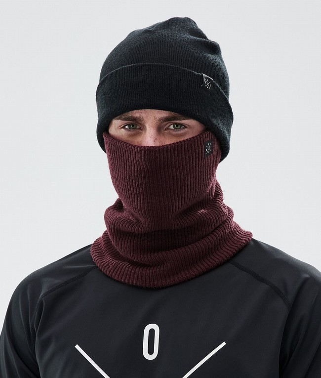 Men Dope 2X-Up Knitted Ski Masks Burgundy | XJISLCW-70