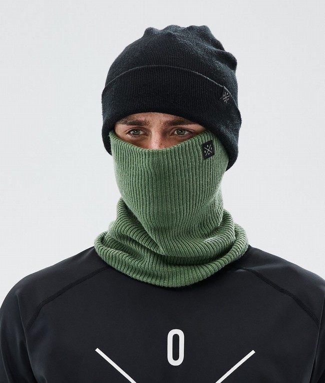 Men Dope 2X-Up Knitted Ski Masks Green | MGLJBOD-39