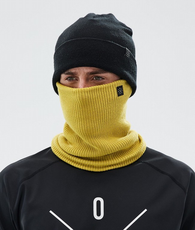 Men Dope 2X-Up Knitted Ski Masks Yellow | FWOPYQD-68