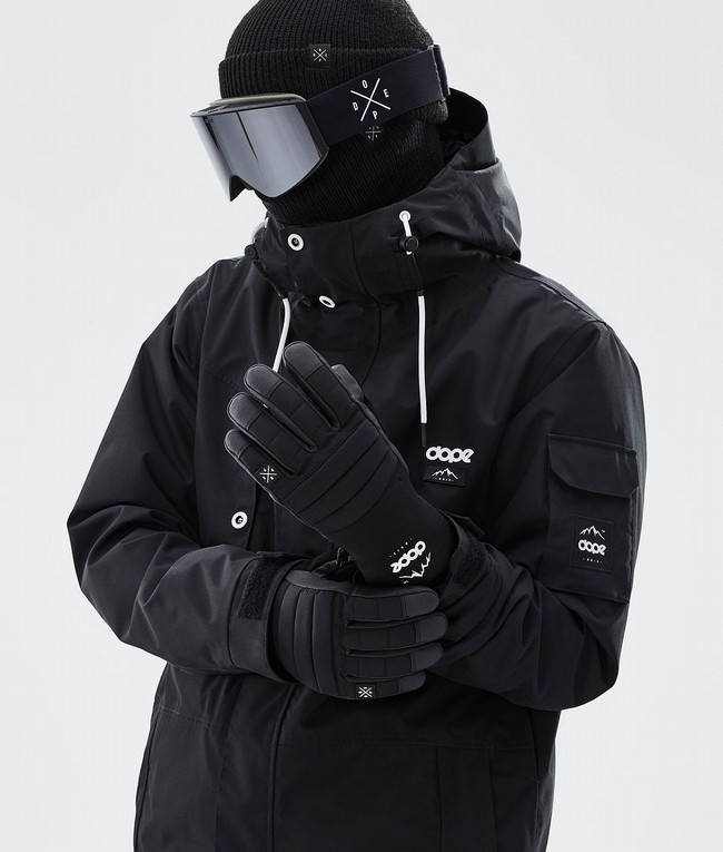 Men Dope Ace 2022 Snow Gloves Black | AXMVDUL-29