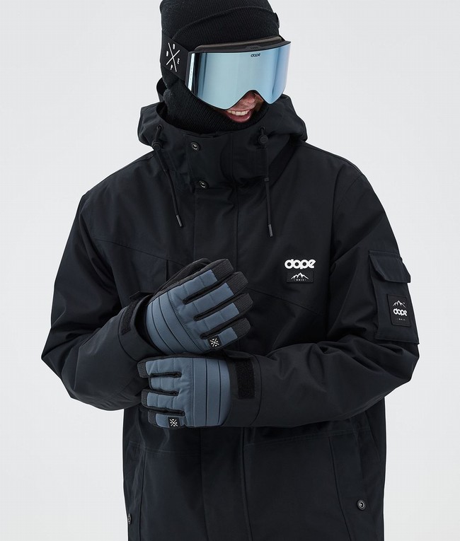 Men Dope Ace Snow Gloves Blue | KQZCGMF-59