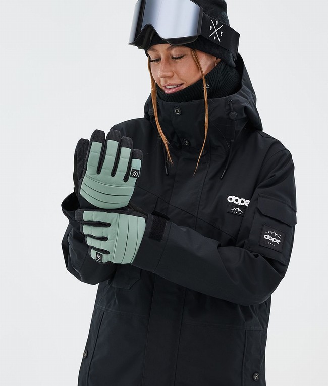 Men Dope Ace Snow Gloves Green | APOZNJL-41