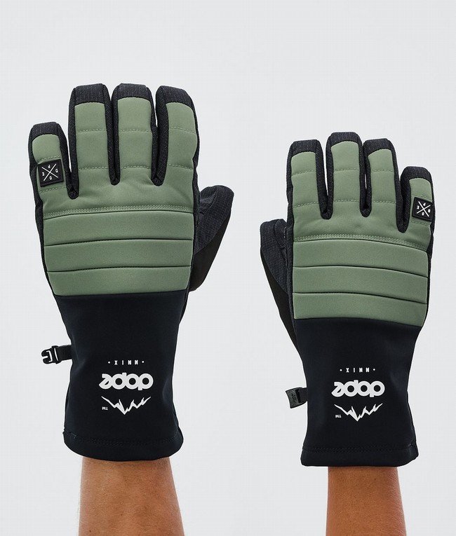 Men Dope Ace Snow Gloves Green | JAXWHIG-47