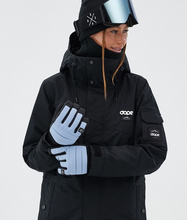 Men Dope Ace Snow Gloves Light Blue | VXMHPUF-50