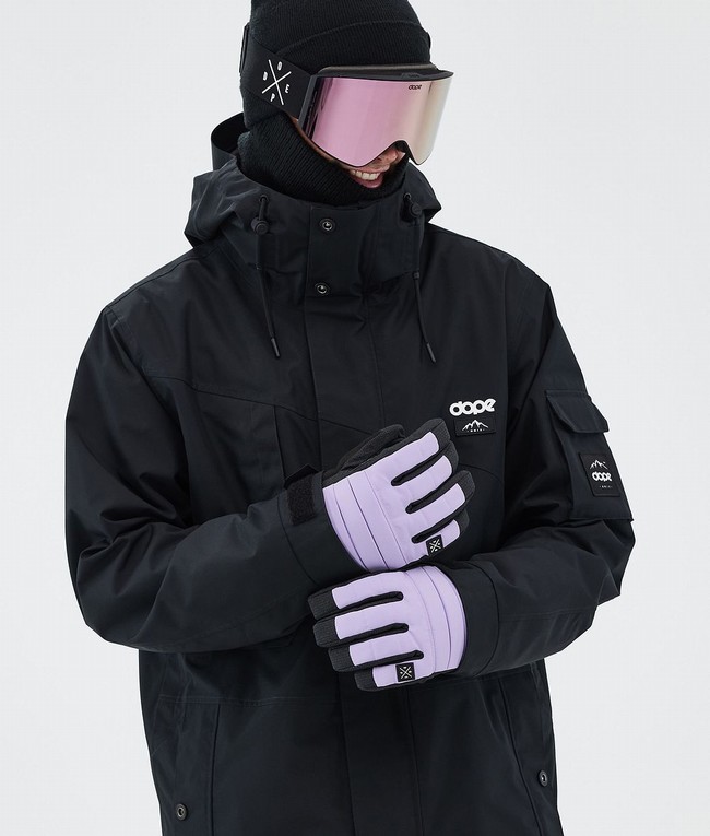 Men Dope Ace Snow Gloves Purple | CJYROSM-80