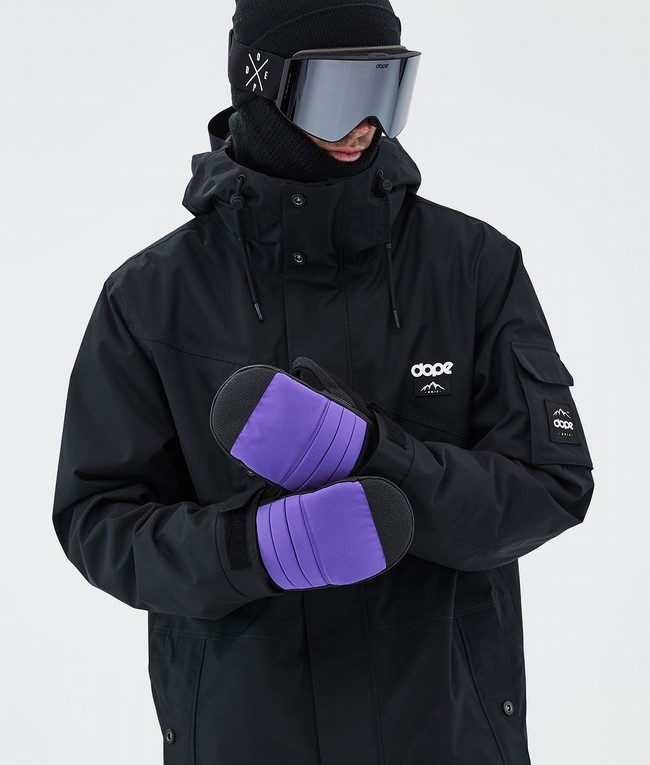 Men Dope Ace Snow Gloves Purple | PQENUJW-85