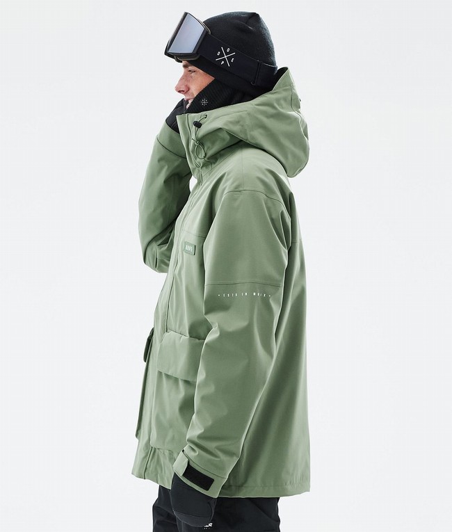 Men Dope Acme Ski Jackets Green | YNUXDCT-71