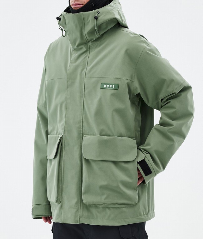 Men Dope Acme Ski Jackets Green | YNUXDCT-71