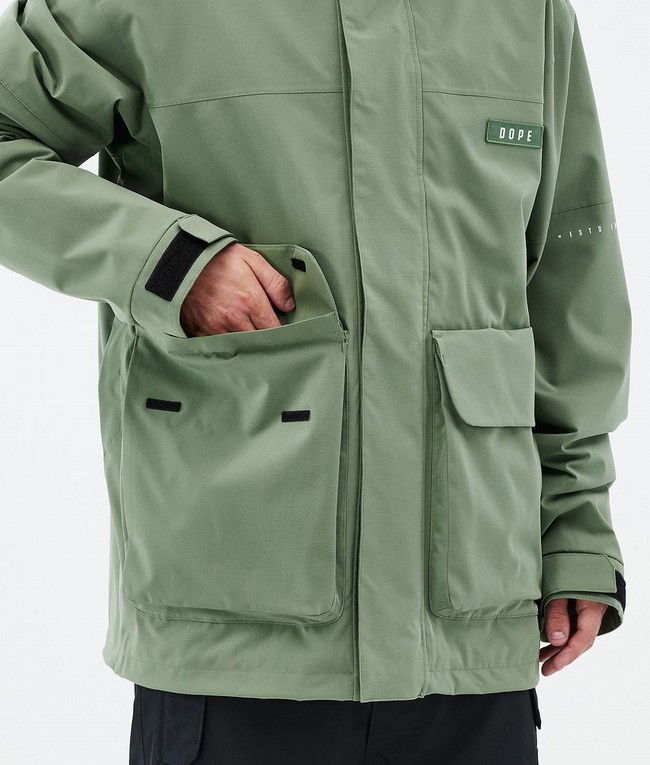 Men Dope Acme Ski Jackets Green | YNUXDCT-71