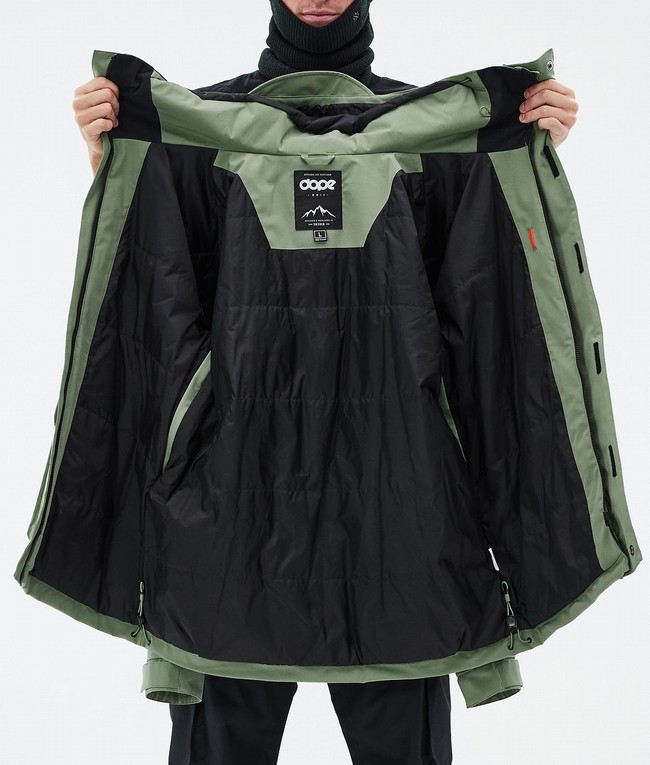 Men Dope Acme Ski Jackets Green | YNUXDCT-71