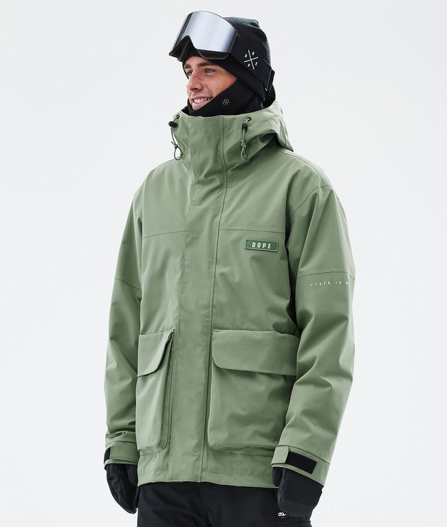 Men Dope Acme Ski Jackets Green | YNUXDCT-71