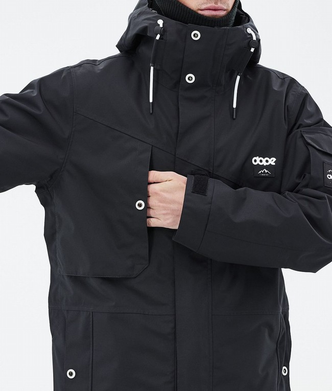 Men Dope Adept Ski Jackets Black | MHTVOBG-39