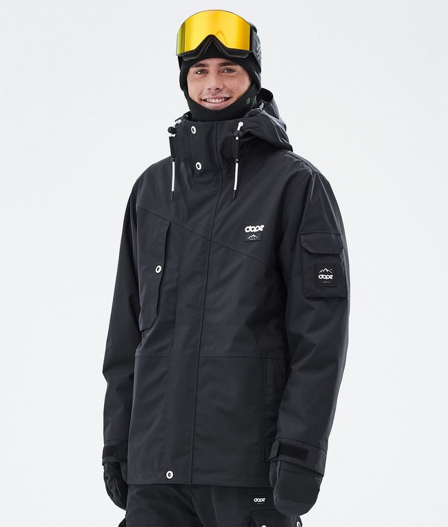 Men Dope Adept Ski Jackets Black | MHTVOBG-39