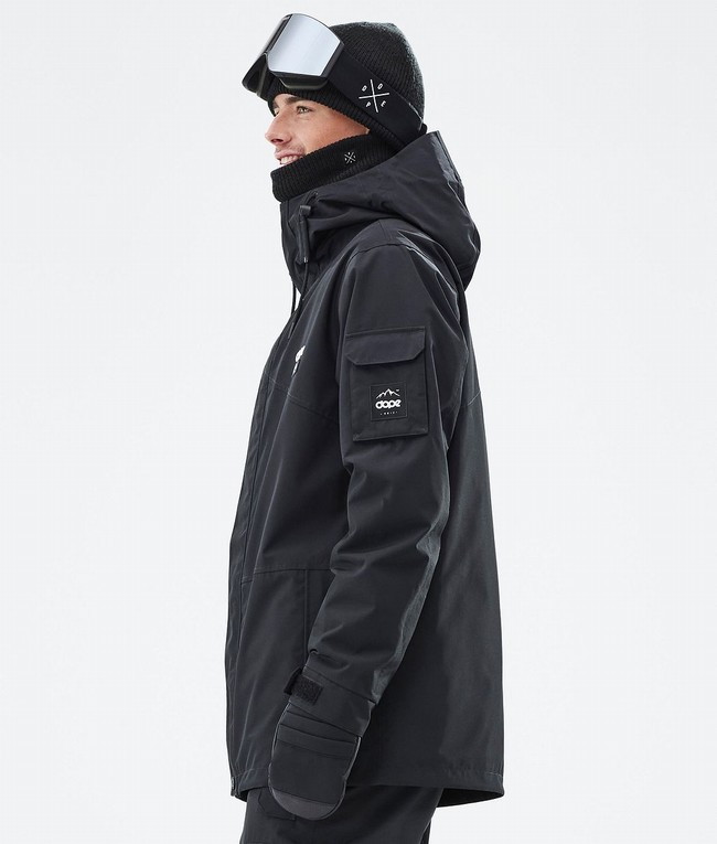 Men Dope Adept Ski Jackets Black | PFGQMBO-89