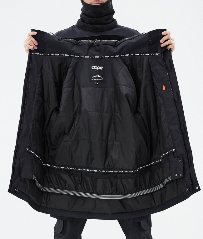 Men Dope Adept Ski Jackets Black | PFGQMBO-89