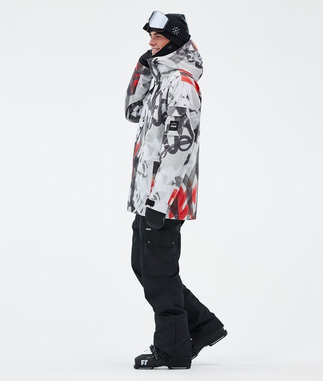 Men Dope Adept Ski Jackets Black / Red | IGTDMUE-47