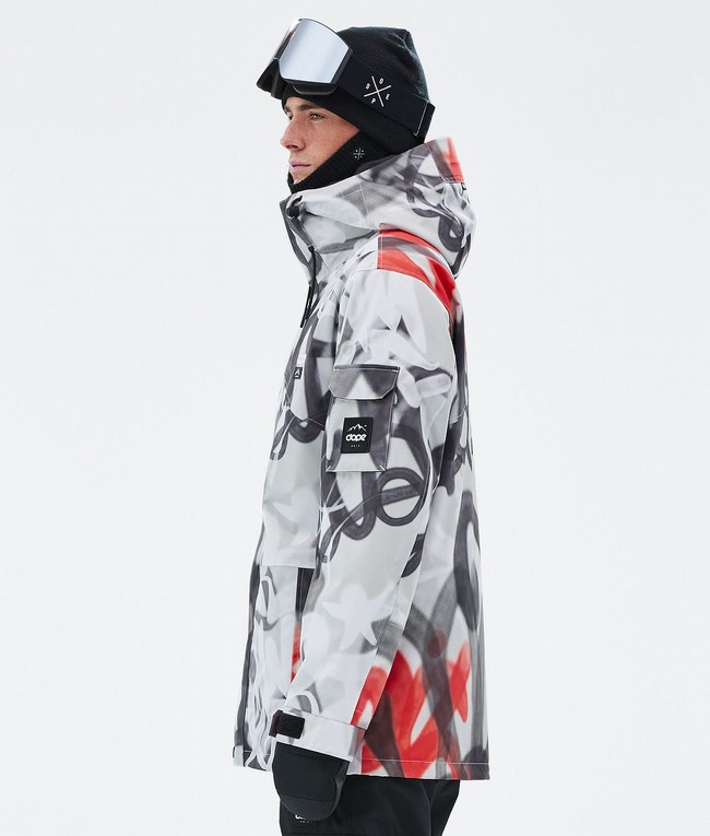 Men Dope Adept Ski Jackets Black / Red | IGTDMUE-47