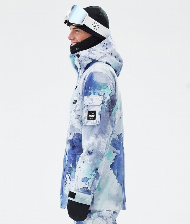 Men Dope Adept Ski Jackets Blue / Green | BILKJTW-26