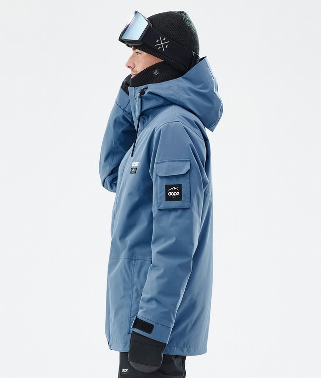 Men Dope Adept Ski Jackets Blue / Grey | BJOMIWY-29