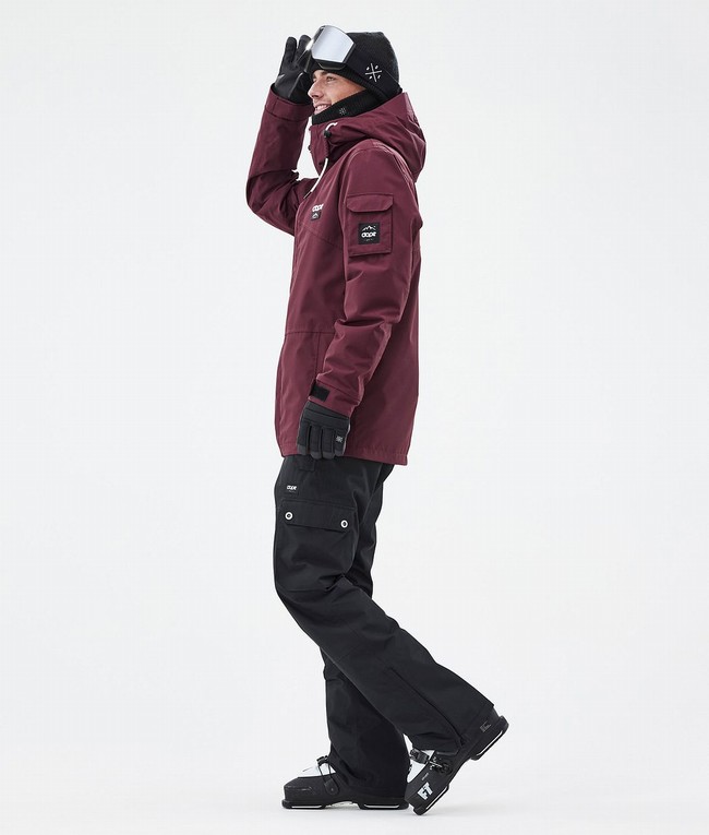 Men Dope Adept Ski Jackets Burgundy | QKXNHFB-27