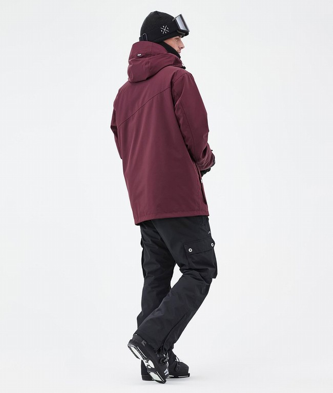 Men Dope Adept Ski Jackets Burgundy | QKXNHFB-27