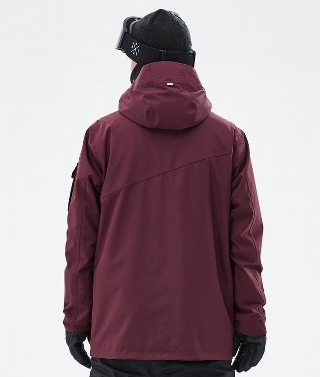 Men Dope Adept Ski Jackets Burgundy | QKXNHFB-27