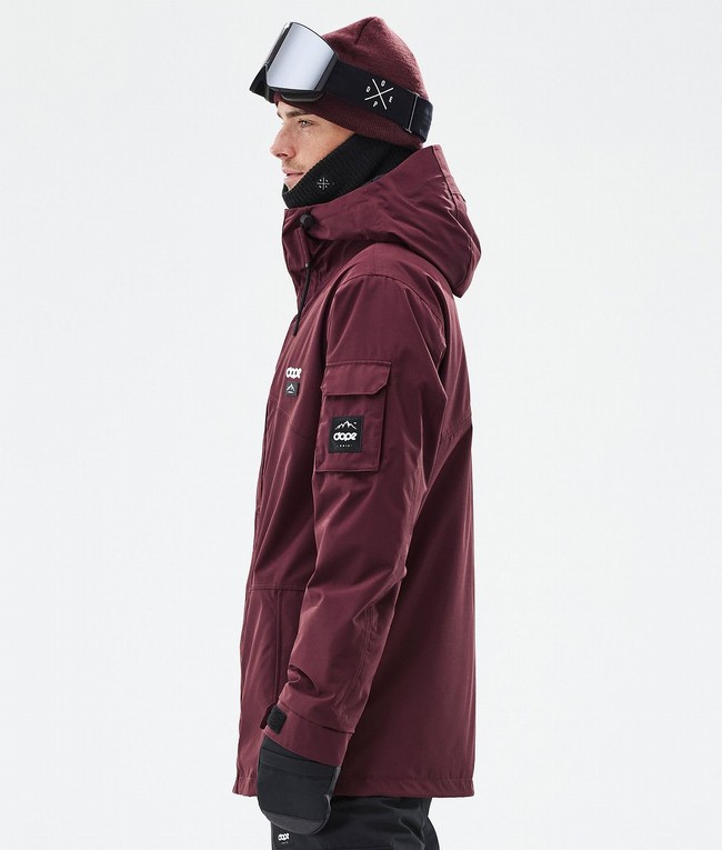 Men Dope Adept Ski Jackets Burgundy | RALINZJ-86