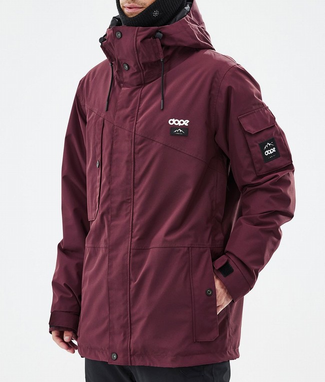 Men Dope Adept Ski Jackets Burgundy | RALINZJ-86