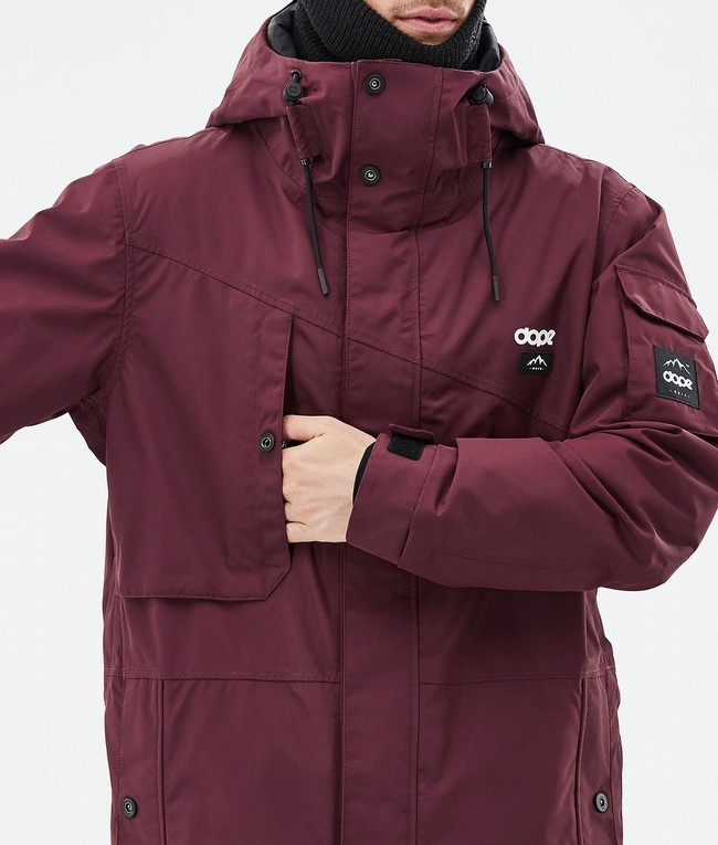 Men Dope Adept Ski Jackets Burgundy | RALINZJ-86