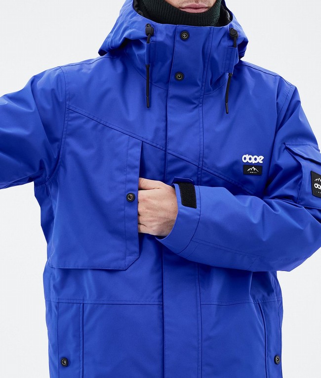 Men Dope Adept Ski Jackets Deep Blue | KWFHTLX-50