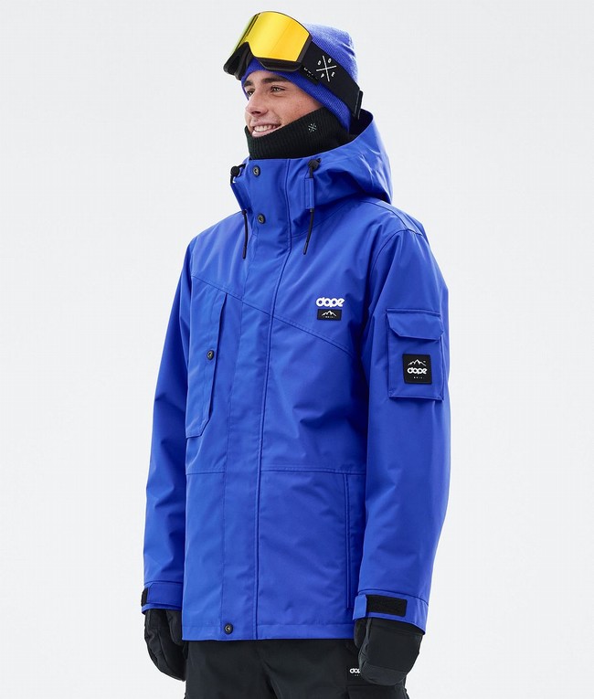 Men Dope Adept Ski Jackets Deep Blue | KWFHTLX-50