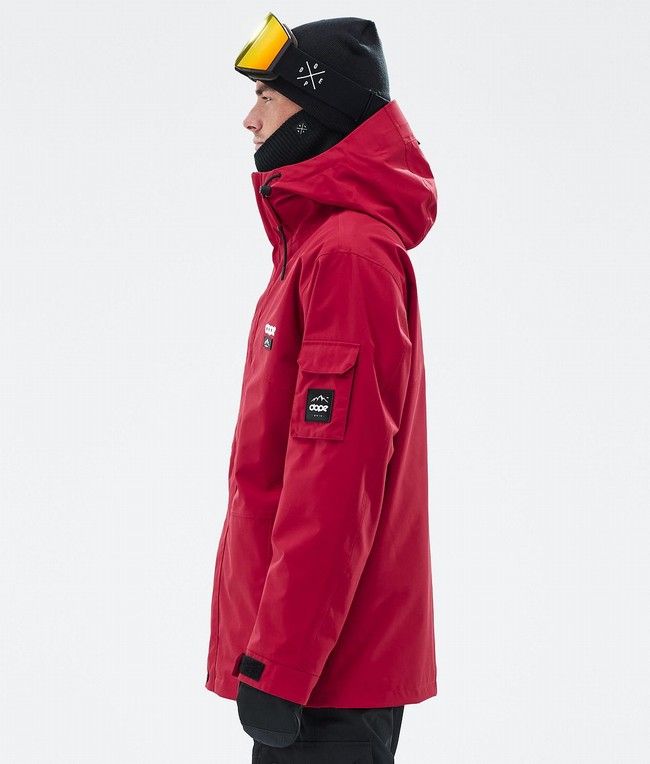 Men Dope Adept Ski Jackets Deep Red | XFCLEHP-27