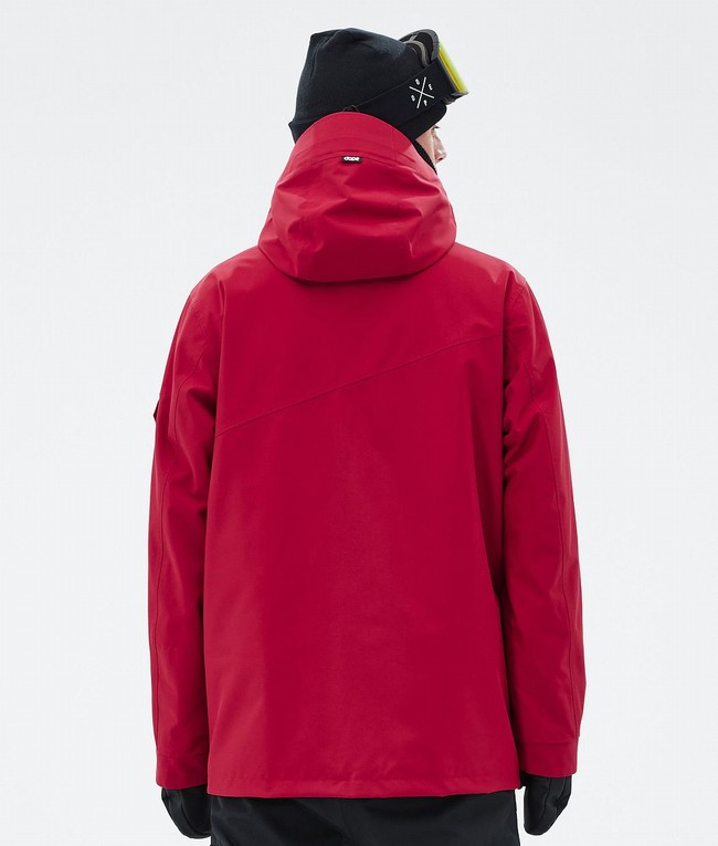 Men Dope Adept Ski Jackets Deep Red | XFCLEHP-27