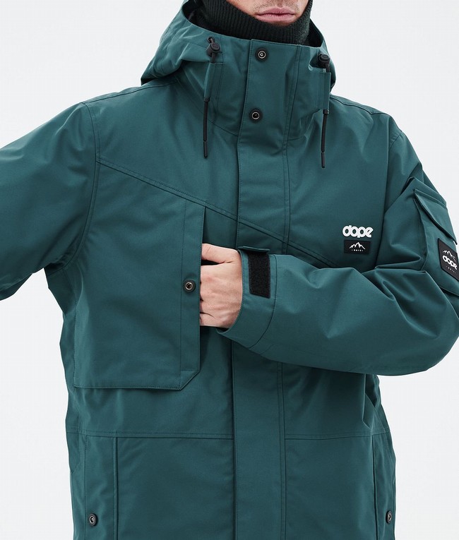 Men Dope Adept Ski Jackets Green | EZUTXKN-34