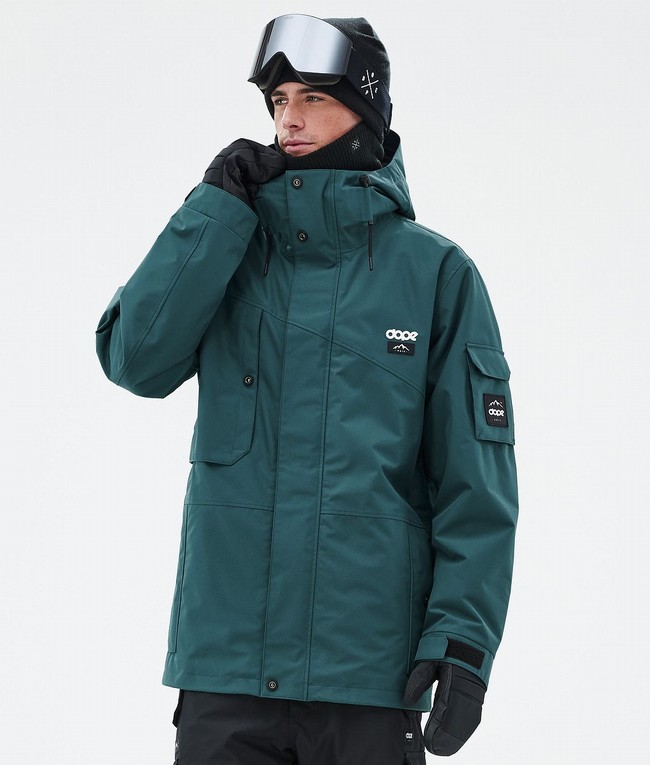 Men Dope Adept Ski Jackets Green | EZUTXKN-34